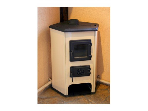 Soba de incalzit MBS Corner, putere 12 kW, evacuare pe plita