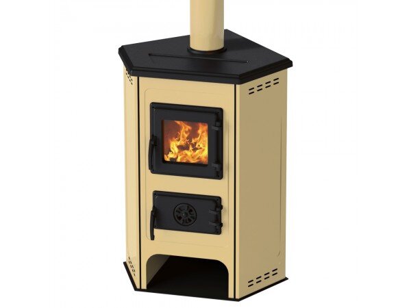 Soba de incalzit MBS Corner, putere 12 kW, evacuare pe plita