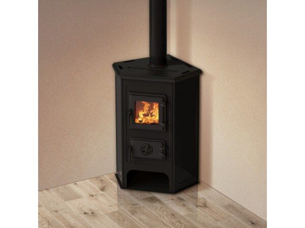 Soba de incalzit MBS Corner, putere 12 kW, evacuare pe plita