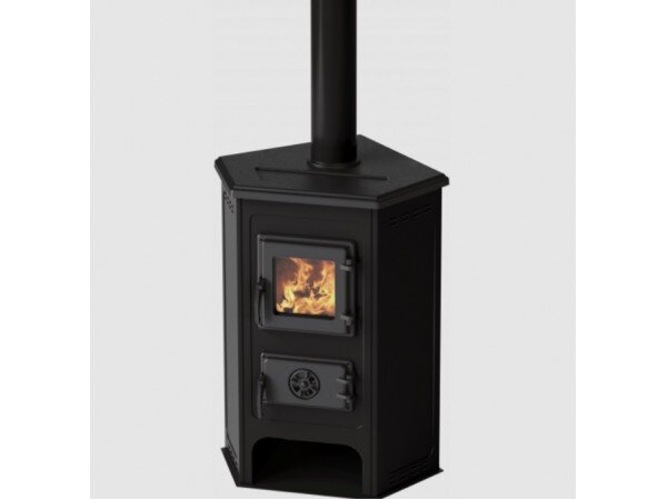 Soba de incalzit MBS Corner, putere 12 kW, evacuare pe plita